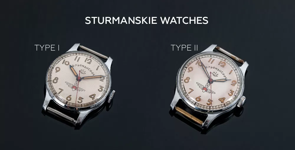 Sturmanskie Type 1 and 2 (Source @sovietwatchmuseum)