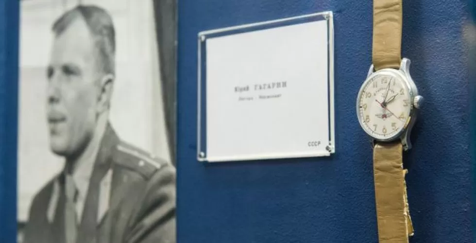 Gagarin's watch that he took into space are in Cosmonaut Training Center museum in Russia (from roscosmos.ru)